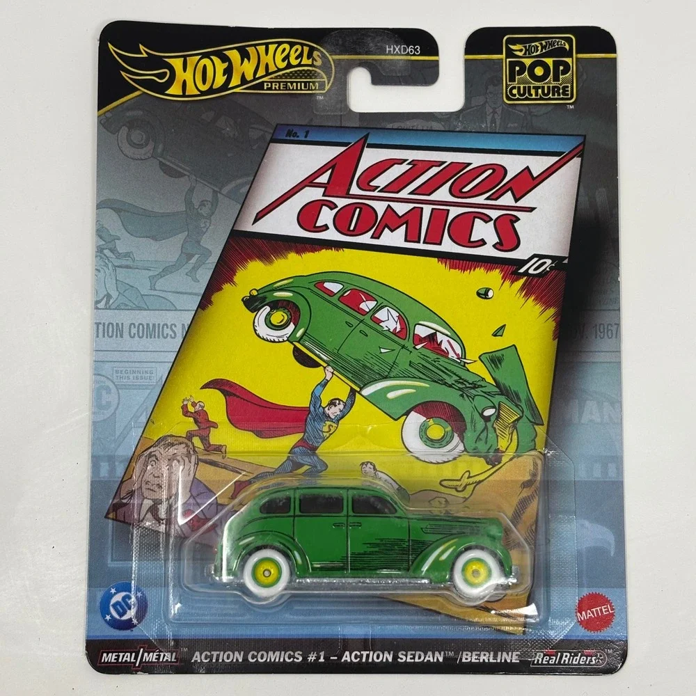 Hot Wheels Premium Pop Culture Action Comics #1 Action Sedan Green Superman